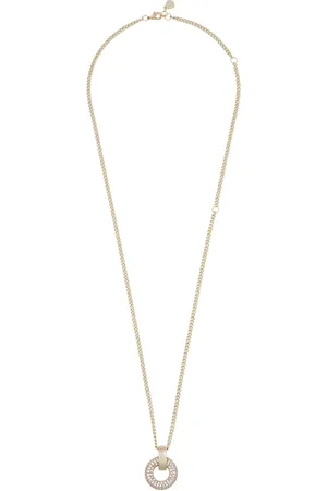 SNÖ of Sweden Liz Double Ring Crystal Pendant Neck 45 Accessories Jewellery Necklaces Dainty Necklaces Gold
