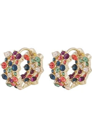 SNÖ of Sweden Sprinkles Small Tripple Crystal Ring Ear Accessories Jewellery Earrings Hoops Multi/patterned