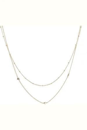 SNÖ of Sweden Lovely Double Chain Neck 40 Accessories Jewellery Necklaces Chain Necklaces Gold