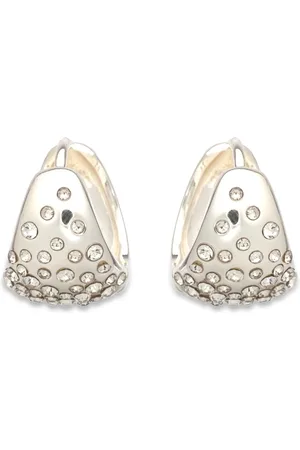 SNÖ of Sweden Sprinkles Core Small Oval Ring Ear Accessories Jewellery Earrings Hoops Silver