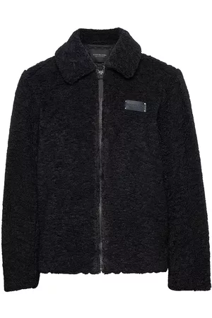 Scotch&Soda Short Quilted Sherpa Jacket Black