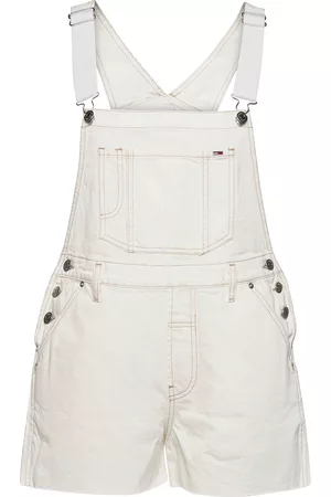Tommy Hilfiger Over Dungaree Short Sspwr White