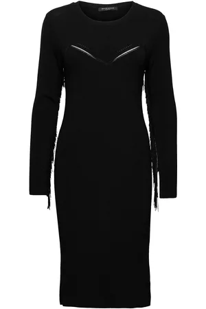 Bruuns Bazaar Dame Kjoler - Celosia Fringe Dress Black