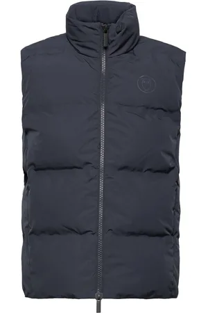 Knowledge Cotton Apparal Puffer Vest - Grs/Vegan Navy
