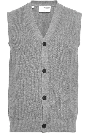 SELECTED Slhutah Knit Vest B Grey