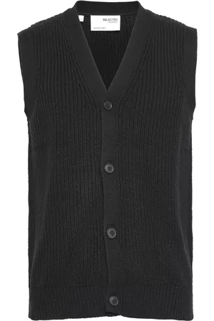 Selected Homme Slhutah Knit Vest B Black