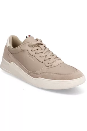 Tommy Hilfiger Herre Platåsneakers - Elevated Cupsole Leather Mix Beige