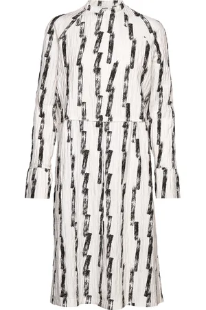 Mads Norgaard Chakra Dupina Dress - Aop White