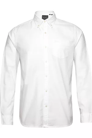 Superdry Herre Vintage skjorter - Vintage Washed Oxford Shirt White