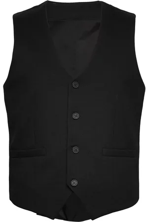 Clean Cut Milano Jersey Waistcoat Black