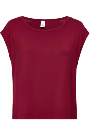 Calvin Klein Dame Undertøy - S/S Wide Neck Red