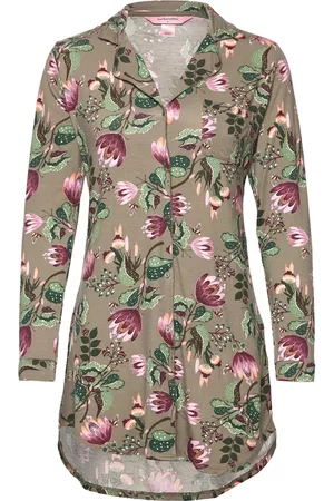 Hunkemöller Dame Undertøy - Ns Ls Boyfriend Full Bloom Khaki
