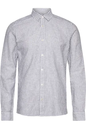 Only & Sons Onscaiden Ls Stripe Linen Shirt 6601Noos Navy