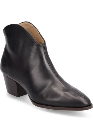 ANGULUS Booties - Block Heel - With Elas Black