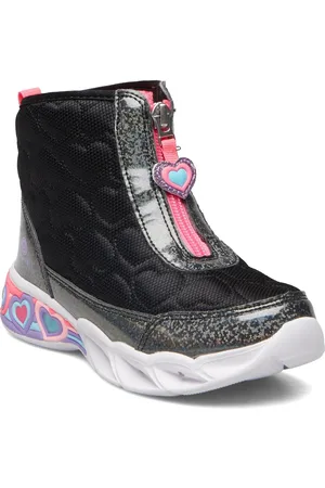 Skechers Girls Sweetheart Lights - Heart Hugger Black