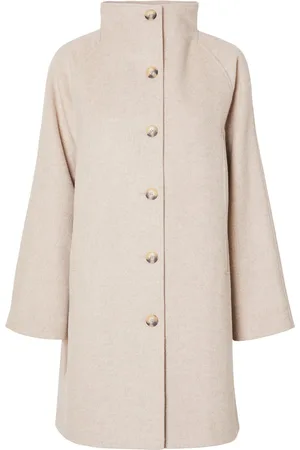 SELECTED Slfvinni Wool Coat Cream