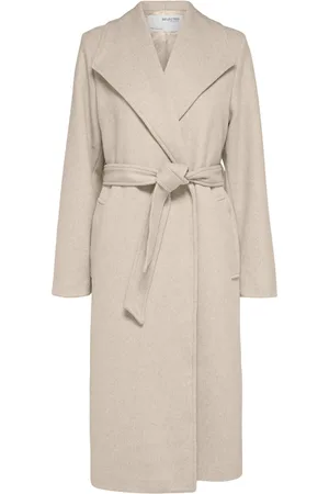 SELECTED Slfrosa Wool Coat B Noos Cream