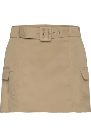 MANGO Cargo Mini-Skirt With Belt Brown