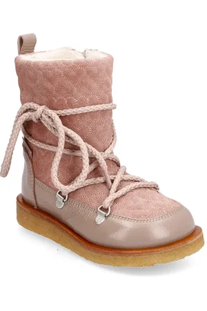 ANGULUS Boots - Flat - With Lace And Zip Pink
