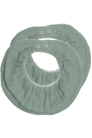 Fabelab Ruffle Bib - - 2 Pack Green