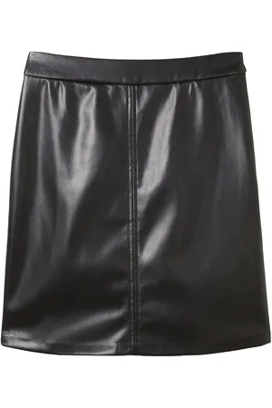 Maternity Leather Look Midi Skirt