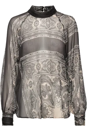 MANGO Sheer Printed Blouse