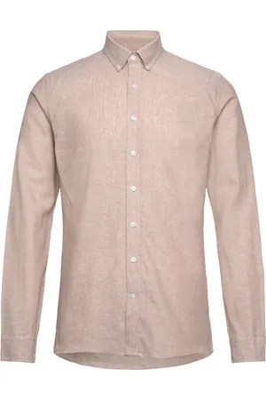 Lindbergh Linen/Cotton Shirt L/S Beige