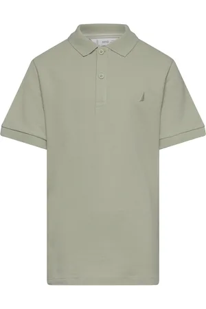 MANGO 100% Cotton Polo Shirt Khaki