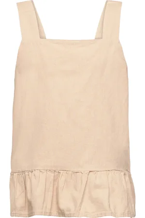 NAME IT Nkffalinnen Strap Top Beige
