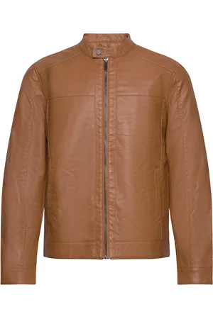 Only & Sons Onsmike Pu Racer Jacket Otw Noos Brown