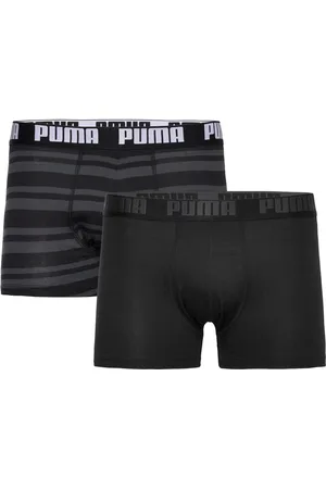 PUMA Men Everyday Striped Boxers 2P Black