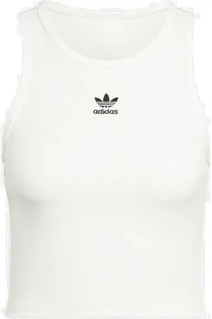 adidas Essentials Rib Tank Top White