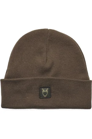 Knowledge Cotton Apparal Kids Rib Knitted Cotton Beanie - Go Khaki