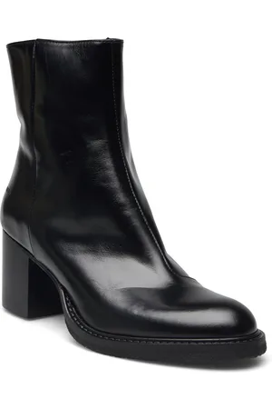 ANGULUS Bootie - Block Heel - With Zippe Black