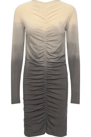 Rabens Saloner Flow Gather Short Dress - Isja Beige Rabens Sal R