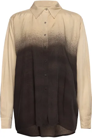 Rabens Saloner Graffiti Mens Shirt - Rosali Beige Rabens Sal R