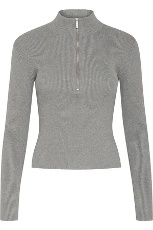 Gestuz Yasmiagz Zipper Pullover Noos Grey