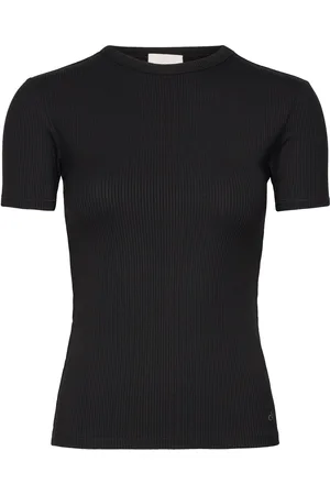 Calvin Klein Modal Rib Slim Ss Top Black
