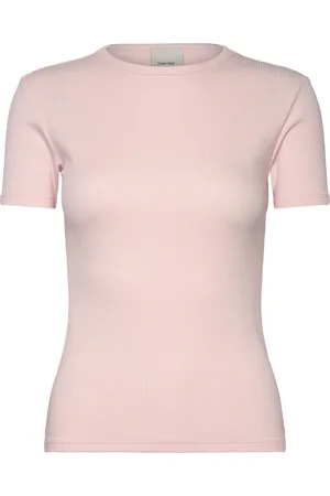 Calvin Klein Modal Rib Slim Ss Top Pink