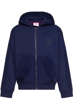 HUGO BOSS Hooded Cardigan Navy