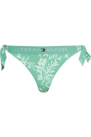 Tommy Hilfiger Cheeky Side Tie Bikini Print Green
