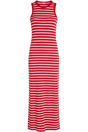 Tommy Hilfiger Slim 5X2 Rib Midi Dress Ns Red