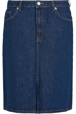 Tommy Hilfiger Dnm Knee Straight Skirt Rw Blue