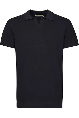 Casual Friday Cfmateo Ss Structured Polo Knit Navy