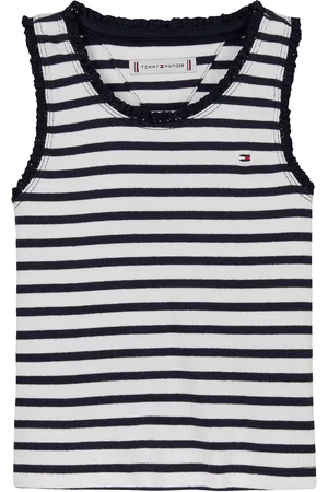 Tommy Hilfiger Essential Rib Lace Tank Top White