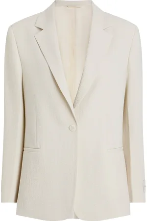 Calvin Klein Soft Seersucker Blazer Beige