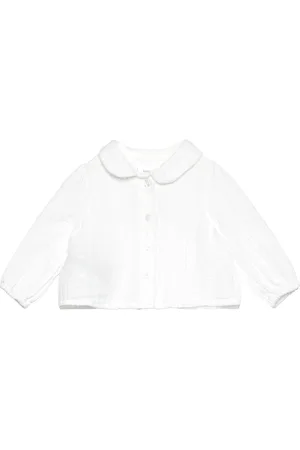 MANGO Bamboo Cotton Blouse White