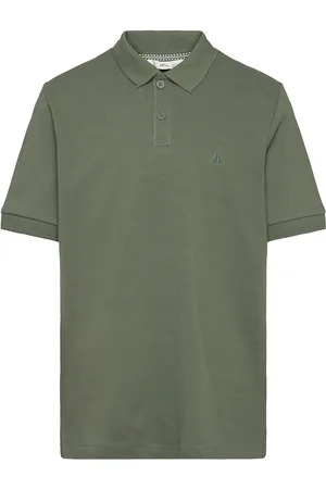 MANGO Short-Sleeved Cotton Polo Shirt Green
