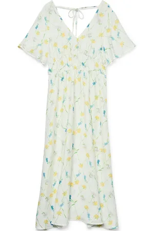 VERO MODA Vmflora Olga Ss 7/8 Dress Wvn Ga Patterned