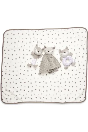 Carlo Baby Fleecefilt Och Gosedjur Giftset Grå Räv